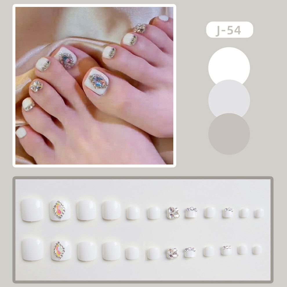 Creation-3C (Standard) 24Pcs Glitter Fake Nails For Women