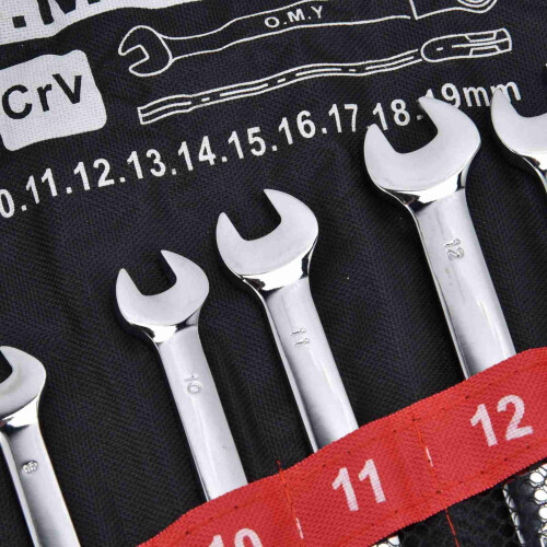 8-19mm Ratchet Wrench Set 12pc Storage Bag 2