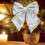 Intricately Designed Bow Hanging Ornaments for Christmas Silver 1Set 4