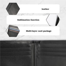 8PCS Sublimation Wallet Blank for Men Pu Heat Transfer DIY Bank Card Holder Bifold Wallet for Back School Gifts