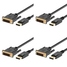 4X (DP) A DVI Cable, Gold Plated, 6 Feet