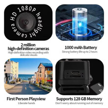 LED Sports Camera 1080P Huvudmonterad Belysning Rörelsedetektering Videokameror Slinginspelning Video Enforcement Recorder