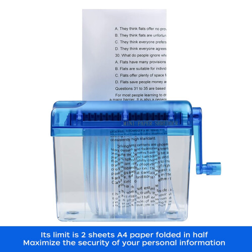 Mini Hand Shredder Portable Manual Paper Shredder 1