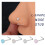Heart Nose Stud L-Shaped 20g 6-Piece Set 4
