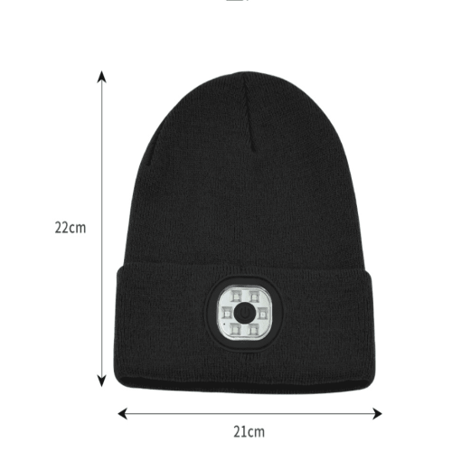 Bluetooth Beanie with Light, USB Rechargeable 6-LED Flashlight Hat & Cordless Headphones – Compatible with iOS/Android 1