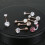 Belly Button Rings 14G Double Ball, Silver 2