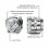 5 Pair Magnetic Stud Earrings – Stainless Steel Silver 5
