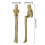 Ορείχαλκος Thinker Shape Cabinet Pull Double Removal Hardware 2