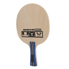 Kids Table Tennis Racket, 5-Layer Basswood, Blue, Long Handle