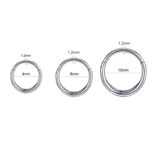 Titanium neus septum klikpiercing 16G 1