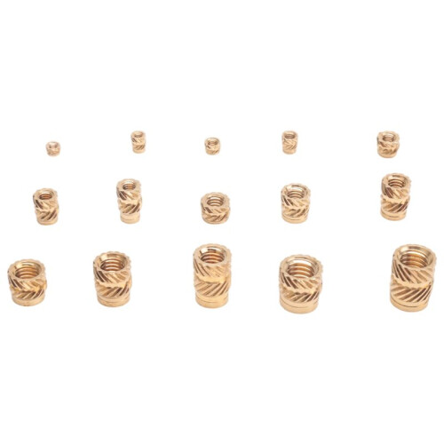 400Pcs Threaded Inserts,M2/M2.5/M3/M4/M5/M6 Thread Knurled Nuts Assortment Kit,Heat Set Insert for Plastic 3D Printing 2