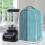 Blender Dust Cover for Kitchen & Kitchen Home 1Set, Blue Fabric and “Leather“ Panel 3