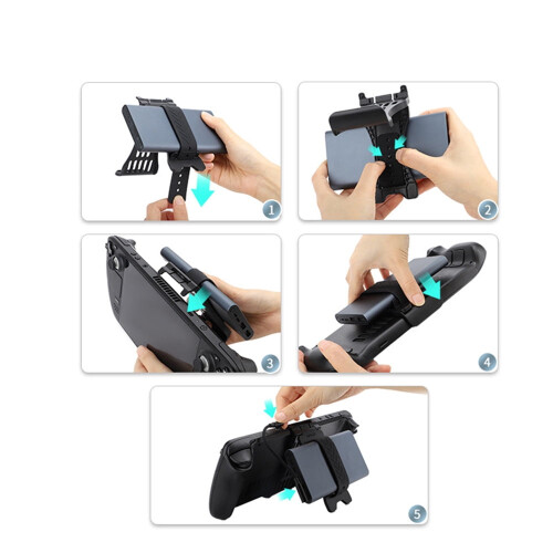 2-in-1 Charging Station Stand with Elastic Power Bank Strap 2