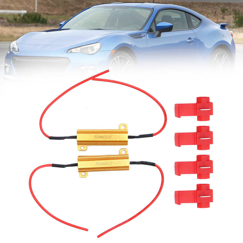 2Pcs Led Decoder 50W 6Î© Load Resistors For Error-Free Headlight Cancelling 6911390860256