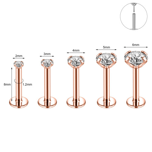Σετ δαχτυλιδιών Lip Labret με ζιρκόνιο 10 τεμάχια 2