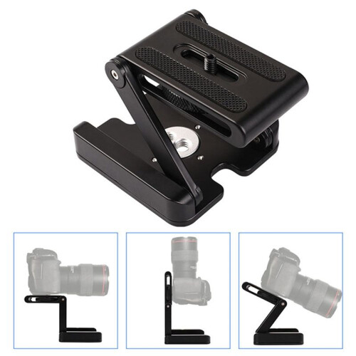Z-Type Folding  Quick Release Plate Base Z-Type Bracket with Quick Release Plate QR Plate for Camera Tripods