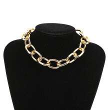 Gold Metall Kurzes Punk-Stil Halskette mit abnehmbaren Verlängerungen für DIY-Schmuck