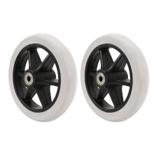 6 Inch Grey Widened Wheelchair Front Caster Wheel 2PCS Replacement