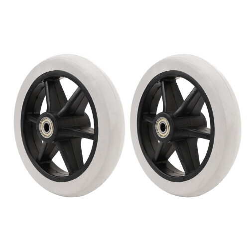 6 Inch Grey Widened Wheelchair Front Caster Wheel 2PCS Replacement