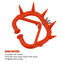60PC Cow Nose Ring Farm Livestock Animal Weaner Red Plastic Weaning Tool for Calf Cattle Prevent Sucking