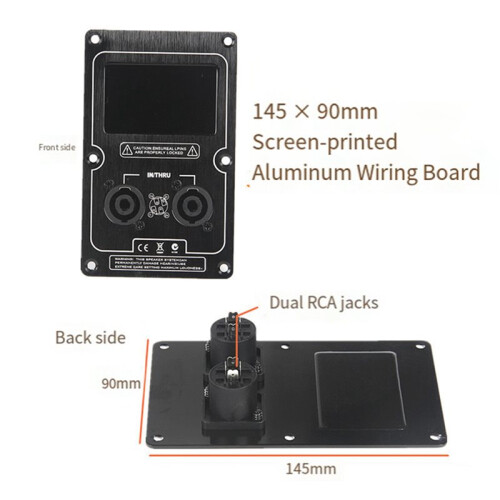 2X Audio Speaker Junction Box Back Panel Large Socket Plate for Speaker Cabinet Clip Replacement Parts 2