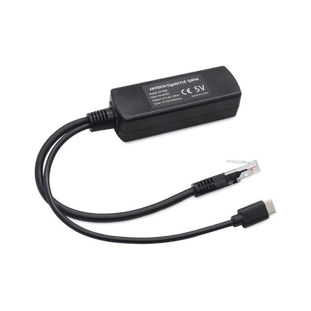 6-Pack 5V Gigabit Poe Splitter, Usb Type C, 48V To 5V 2.4A Adaper, Ieee 802.3Af Compliant 6032794204573