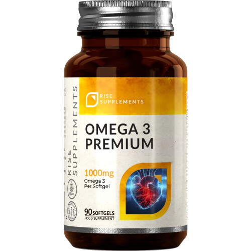 Omega 3 Premium 90 Kapsułek - EPA, DHA, Witaminy E, D3 K2