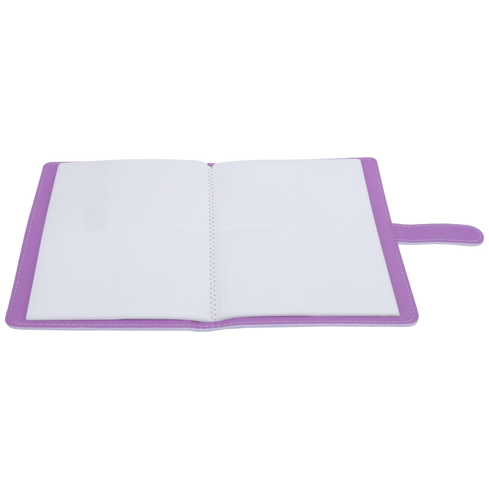 Pu Leather Photo Album For Polaroid Mini 3In, 128 Pockets, Purple 7901391666611