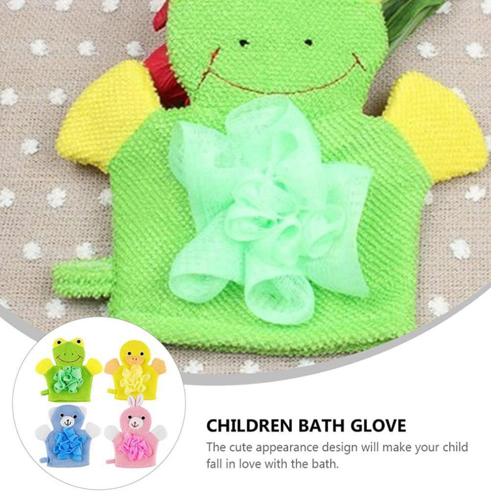 Kids Exfoliating Bath Mitts 4pk