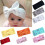 Faixa de cabelo infantil com laço, elástica, laranja. 2