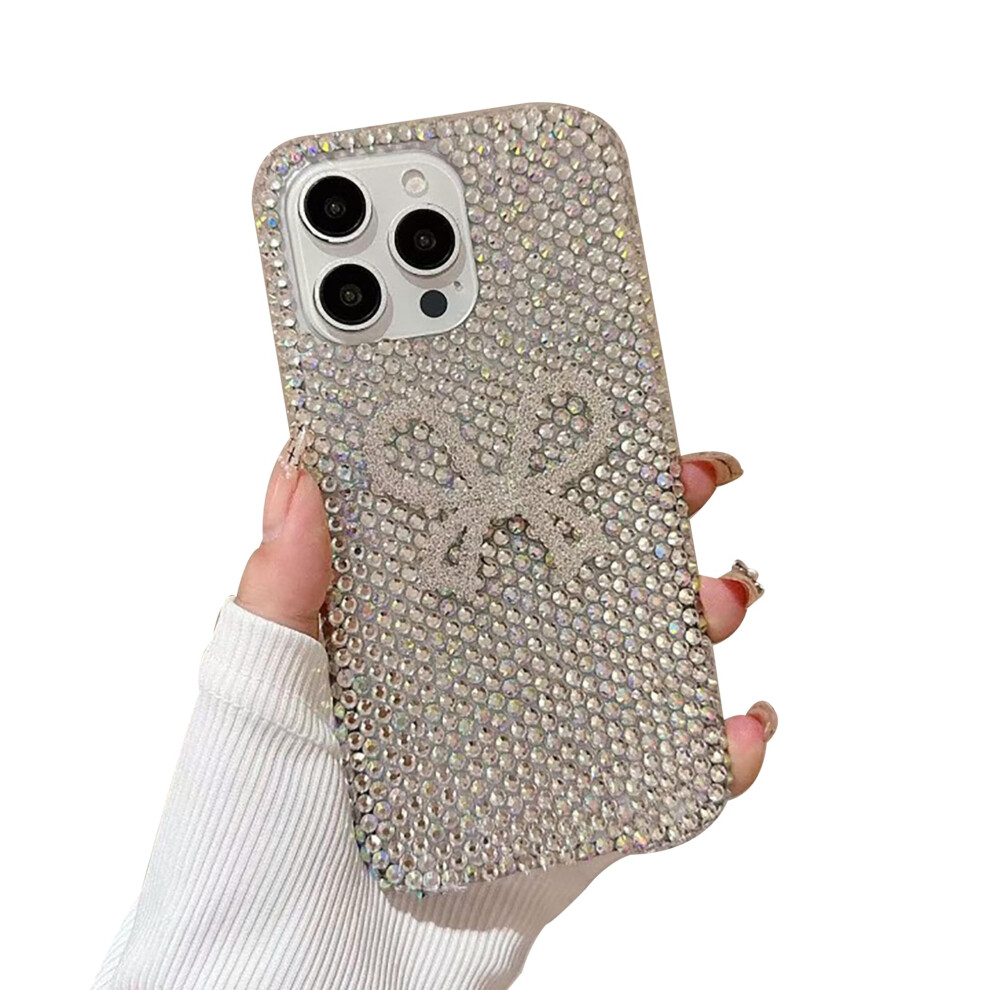 Bling Bowknot Case With Sparkle Glitter, 3D Bow Rhinestone Shockproof Cover For Iphone 11 Girls (Ab Clear) 9330225057857