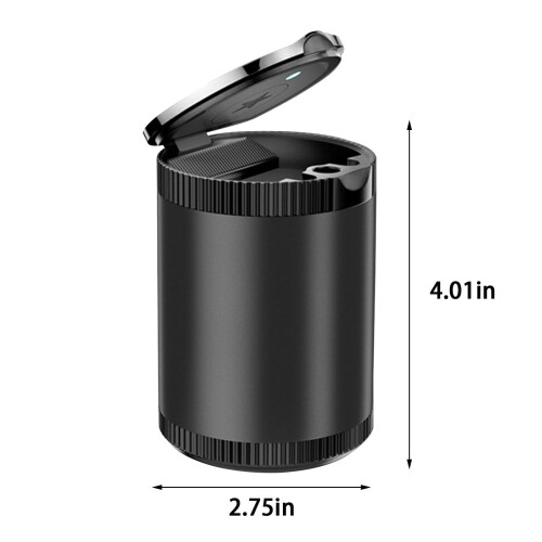 Φορητή θήκη στάχτης αυτοκινήτου με καπάκι που δεν μυρίζει, θήκη ποτηριού για 1