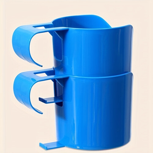 2pcs Durable Plastic Poolside Cup Holders | Adjustable Phone & Beverage Holders for Poolside, Bathtub, Outdoor Use