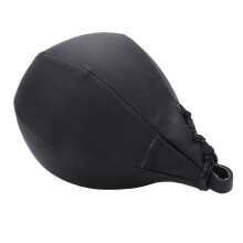 Birnenförmiger Boxball Fitness Punching Bag, PU, 25cm x 17cm, Schwarz