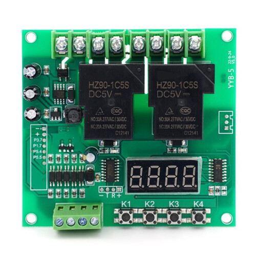 2X YYB‑5 Motor Forward / Reverse Control Board Two Relay Delay Timing Cycle Module Motor Controller Motor Control Board 2