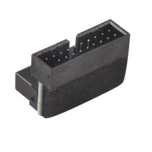 3X USB 3.0 90 Grad Adapter Schwarz USB 3.0 20Pin Stecker auf Buchse L Drehen Den Rechten Winkel Power Adapter Motherboard Nach Unten Abgewinkelt