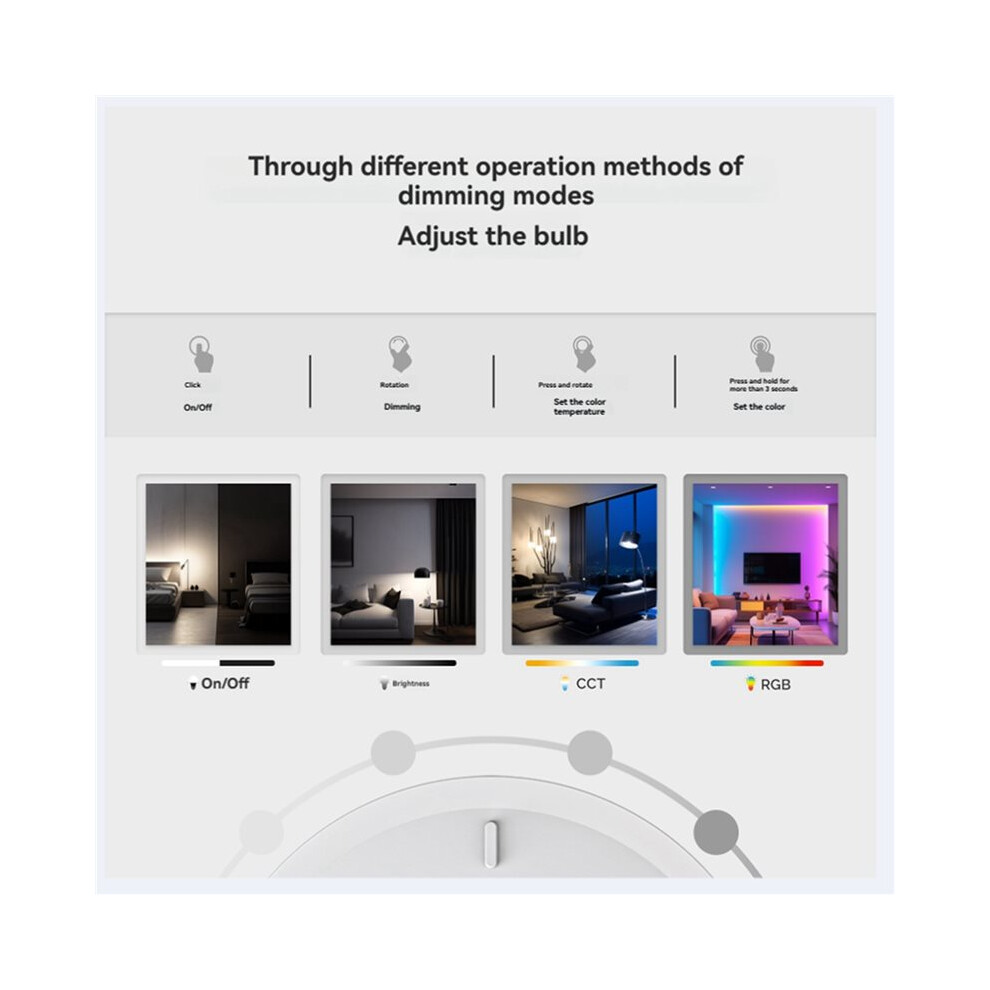 2X Knob Tuya Zigbee Wireless Button For Home Automation, Scene Creation Via Life App 6031166261268