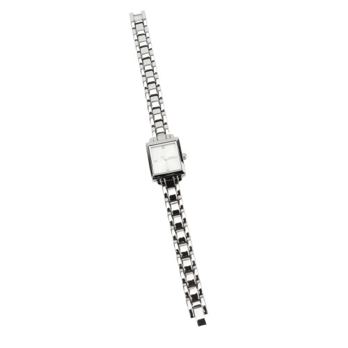 Women’s Water-Resistant 30m Rectangular Stainless Steel Watch Silver Dial
