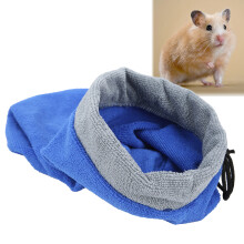 Small Animal Bath Bag in Blue Absorbent Hamster & Ferret Towel for Guinea Pigs