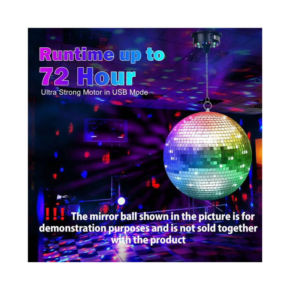 2X Rotating Disco Motor Lights With Remote,18 Leds For 12 16 20 24Inch Mirror Rotator(Notincludedball) 4713377863913