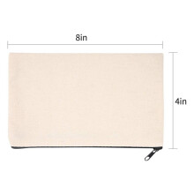 100 Stück Blanko DIY Basteltasche Canvas Stiftetui Blanko Schminke Taschen - Canvas Bleistift Beutel Baumwolle Canvas Kosmetik Tasche Reise Tasche