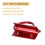 40PCS Key Fob Hardware with Keychain Rings for Bag Webbing,Red 3