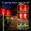 4pcs Solar Lights Outdoor, Waterproof Driveway Markers Reflective, Warning Flash Light with 2 Lighting Modes Red 5
