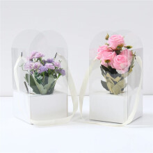 Multifunctional PVC Gift Bag Transparent Tote Bag Wedding Birthday Party Thanksgiving Day Valentine'S Day 5pcs