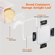 Bread Storage Container with Drawer Tray,Plastic Bread Box with Airtight Lid,Loaf Bread Keeper,Bread Holder for Homemade