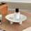 Ceramic Jewelry Tray with Unique Three Legged Artistic Design Multifunctional Oval Desktop Accessory Tray White 6