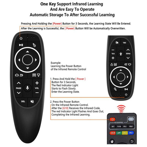 5X G10S Pro Remote Control for Android TV Box Voice Remote Control 2.4G Wireless Mouse Gyroscope IR Remote LED Backlight 2