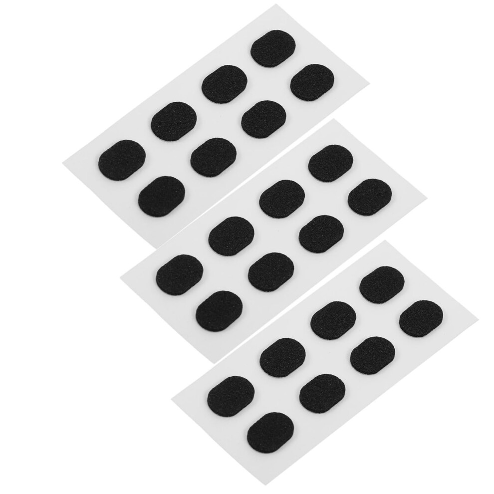 Black 12 Pairs Selfadhesive Eyeglass Nose Pads Nonslip Skincomfortable Fit For Glasses Frames