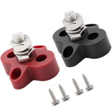 8Pcs 5/16 Inch 48V Busbar Power Terminal Block M8 Positive Negative Power Distribution Stud for RV Ship Boat
