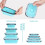 Silicon Lunch Box Flat Stacks Foldable Food Storage Containers with Lids Leftover Meal Box for Kitchen 4 Pack 9